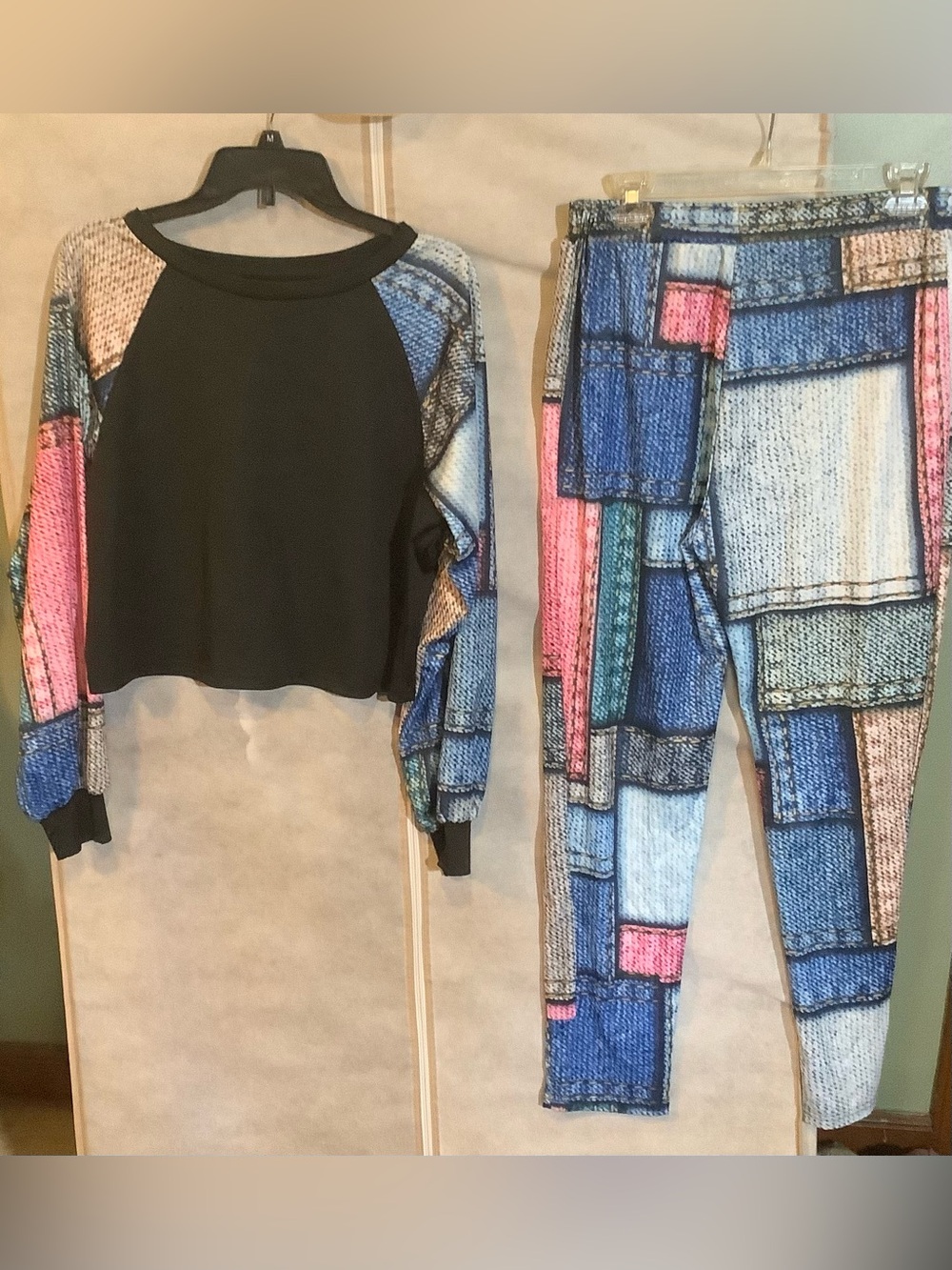 Colorblock Patchwork Jogger Pants - Multicolor